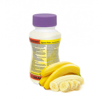 Нутрикомп Дринк Плюс банановый 200 мл. в пластиковой бутылке купить оптом в Пензе