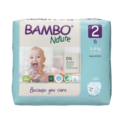 Эко-подгузники Bambo Nature 2 (3-6 кг), 30 шт купить оптом в Пензе