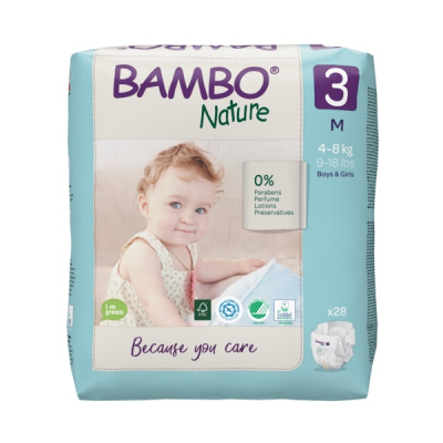 Эко-подгузники Bambo Nature 3 (4-8 кг), 28 шт купить оптом в Пензе